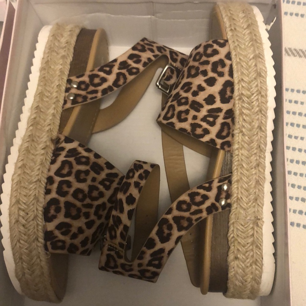Soda cheetah print platforms